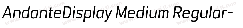AndanteDisplay Medium Regular字体转换